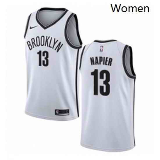 Womens Nike Brooklyn Nets 13 Shabazz Napier Swingman White NBA Jersey Association Edition